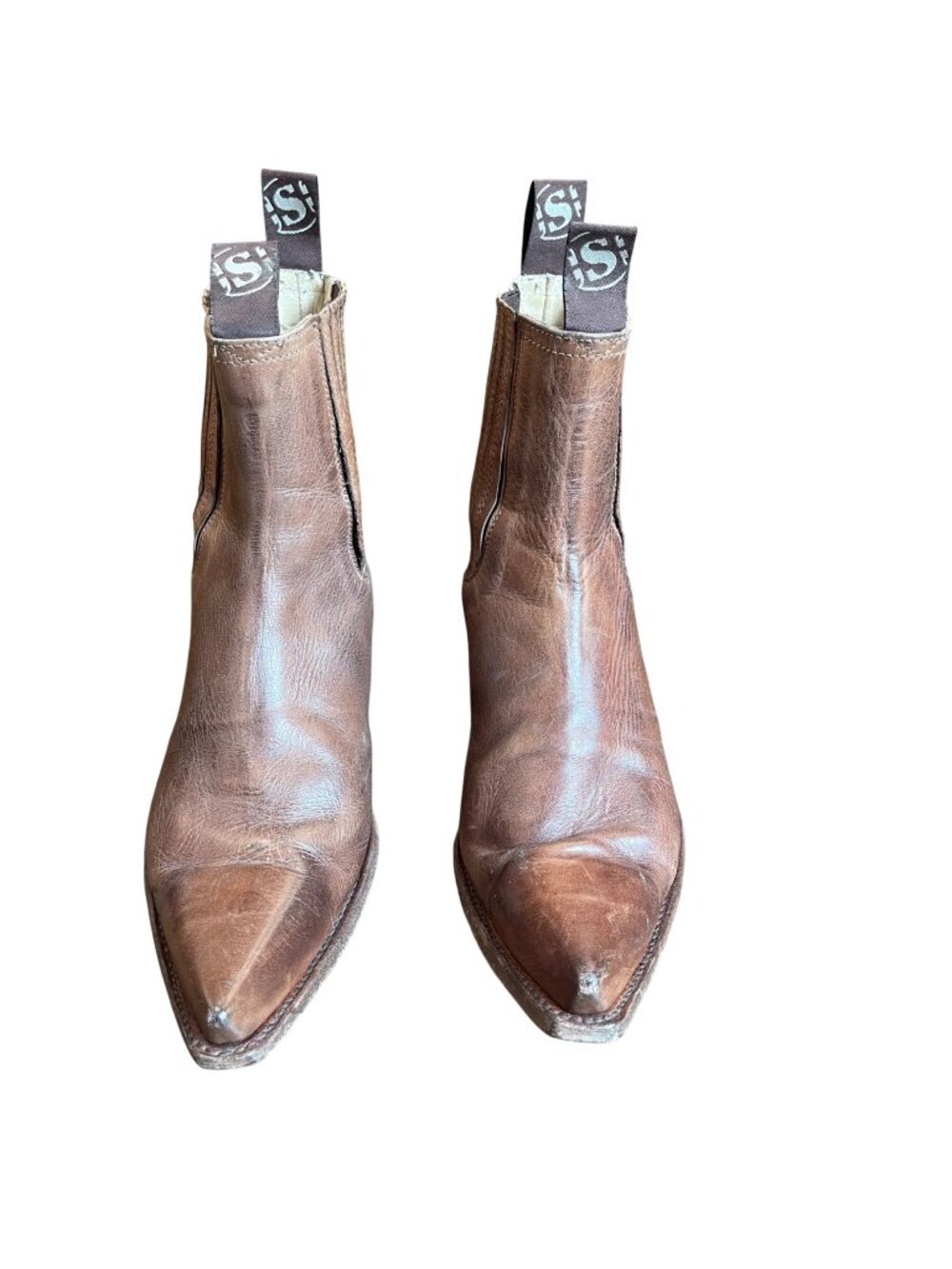 Sendra 1692 Western Style Leather Chelsea Boots Men's Size 8.5 (EU42) Ibiza Heel